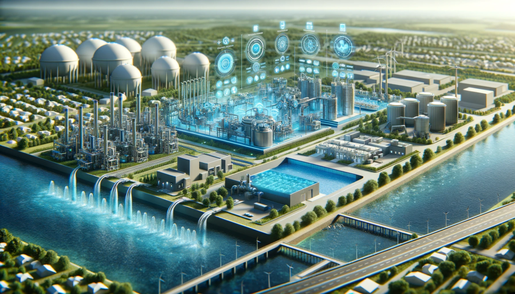 Advanced Myers pumps in future water treatment scenarios: smart technology at treatment facilities, desalination plant efficiency, and residential water purification systems.