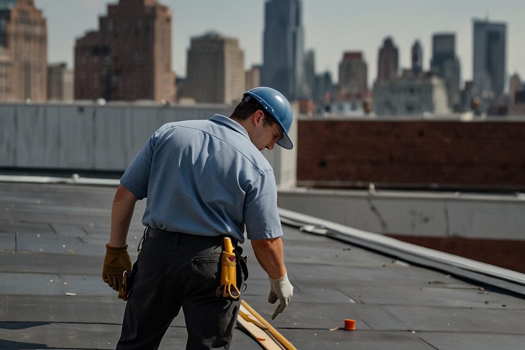 commercial new jersey roofing contractor on a new roof