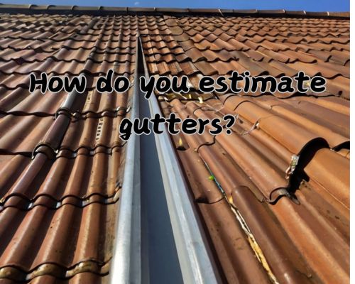a gutter in between roof