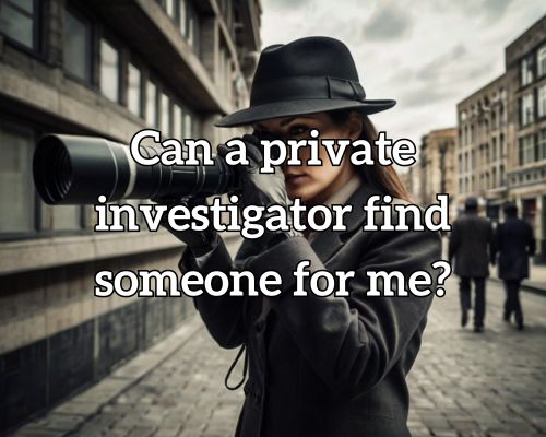 a private investigator looking for someone