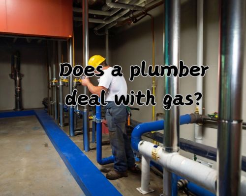 plumber checking gas pipes