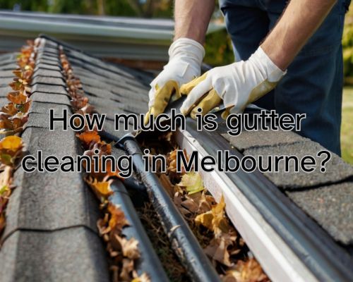 a worker doing gutter cleaning in Melbourne