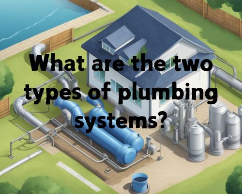A house with separate potable water and wastewater pipes