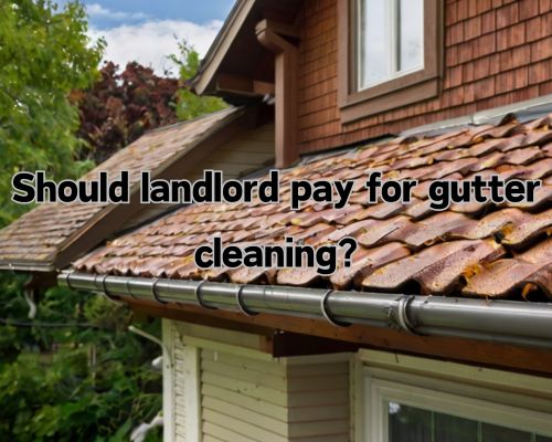 a cleaned roof gutter of a rented home