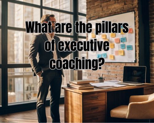 an executive coach explaining through his whiteboard