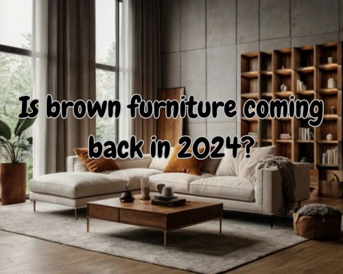 A cozy living room with a mix of modern and vintage brown furniture, warm lighting, and earthy decor
