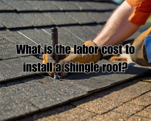 a roof shingle under installation with low cost value