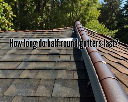 a roof with half round gutters