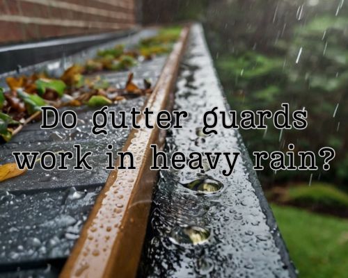 gutter guards during heavy rain