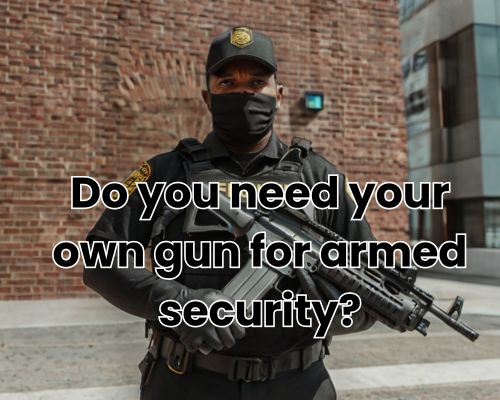 Standing tall, firearm at his side, on high alert